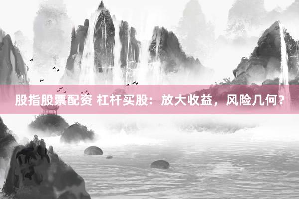 股指股票配资 杠杆买股：放大收益，风险几何？