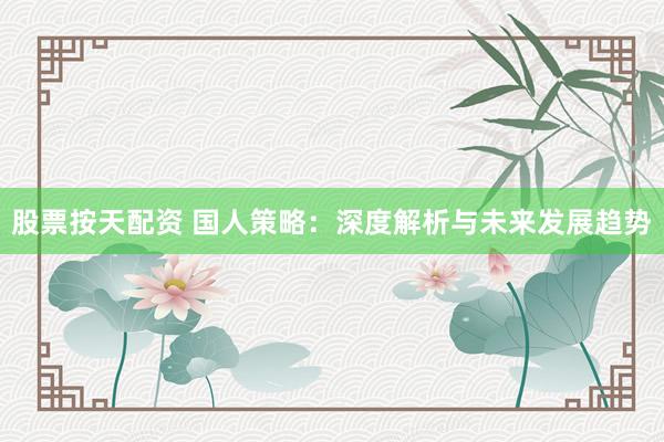 股票按天配资 国人策略：深度解析与未来发展趋势