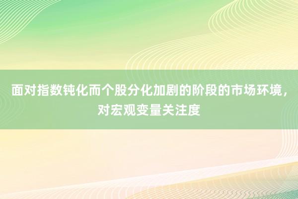 面对指数钝化而个股分化加剧的阶段的市场环境，对宏观变量关注度