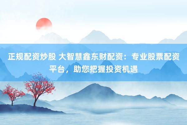 正规配资炒股 大智慧鑫东财配资：专业股票配资平台，助您把握投资机遇